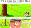 SEPXUFORE Tie Out Rope Dog Leash, Long Tether 8-10-13-15-20-25-30-35-40-50-65 FT Nylon Check Cord for Medium Large Dogs Indoor/Outdoor Camping Backyard (Black, 3/8" x 10ft)