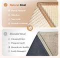 CHEERHOME PETS Sisal Cat Scratcher Ramp with Balls, 24.8" L Shape Cat Scratching Post Climbing Scratch for Indoor Cats, Solid Wooden Cat Furniture(Large)