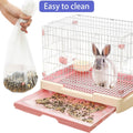 upcessory 50 pcs Disposable Cage Liners, Clear Plastic Rabbit Cage Liner Bag, Universal Toilet Film for Bunny, Hamster, 