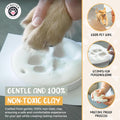 Pet Paw Print Impression Kit Makes (2) Dog Keepsake Ornaments, Inkless Paw Print Kit for Dogs (and Cats!) - Dog Paw Print Kit Keepsake, New Puppy Gift, Pawprint Kit w/ Paints & Name Stamps! (White)
