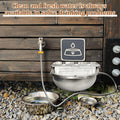 Tessco for you 3 Sets 4L/135oz Automatic Animal Water Bowl with Float Valve Stainless Steel Drinking Trough for Animals 