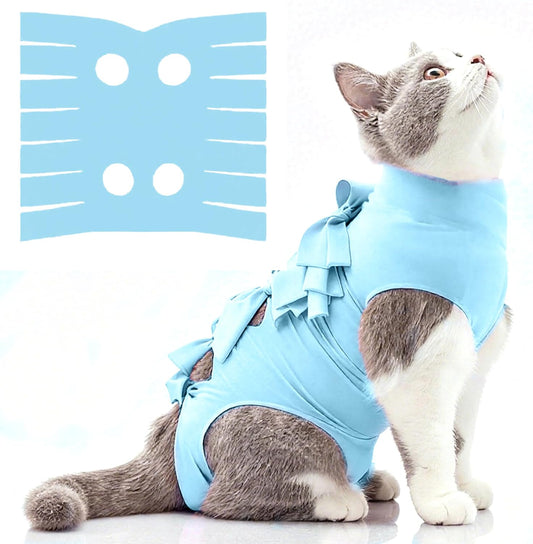 Cat Recovery Suit Anti Licking, Cats Surgery Recovery Suit Female Kitten Onesie After Spay, Cone of Shame Alternative, P