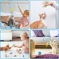 MALLMALL6 Cat Toy Set Interactive Cat Toys 10Pcs Pack Including Cat Springs Feather Teaser Wand Mice Crinkle Balls and P