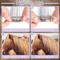 Juexica 18Pcs Horse Bling Accessories Clip in Hair Extension, Multicolor
