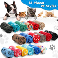 Chumia 28 Pcs Puppy Blanket Bulk Fleece Dog Blanket
