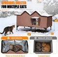 Heated Cat House for Outside, Outdoor Heated Cat House Weatherproof