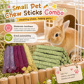 40 Pcs Natural Rabbit Chew Timothy Hay Sticks Mixing Flowers
