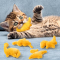 MALLMALL6 Catnip Toys for Cat - 5Pcs Dino Nuggets Cat Toy, Indoor Kitten Chew Bite Kick Dinosaur Chicken Nugget Catmint Interactive Pet Supplies, Cute Pet Gifts for Kitten Lover