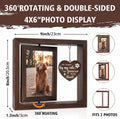 Jigfoxy Dog Memorial Gifts for Loss of Dog - Rotating Wooden Picture Frame for 4x6 Photo - Pet Memorial Gifts - Loss of Cat Sympathy Bereavement Remembrance Gift
