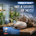 AQUASMITH No-Hum Whisper-Quiet Aquarium Air Pump,＜25dB Adjustable Airflow