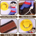 GOYOSWA Dog Cowboy Costume, Dog Halloween Costumes Cowboy Rider Dog Costume Funny Dog Costume for Small Medium Large X-L