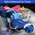 AmKune Cat Carrier Pouch for Medium Cats 10–20 lbs, Soft Cat Carrier with Upgraded Adjustable Strap, Durable Cotton Cat Bag for Nail Trimming, Medication & Vet Visits – Klein Blue