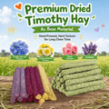40 Pcs Natural Rabbit Chew Timothy Hay Sticks Mixing Flowers