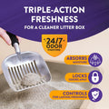 ARM & Hammer Clump & Seal Slide Platinum Multi-Cat Clumping Cat Litter, Easy Clean Technology with No Scrubbing, 14-Day Odor Control, 27.5 lbs