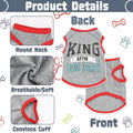 4 Pieces Dog Clothes for Small Dogs Boy Dog Shirt Puppy Clothes for Chihuahua Yorkie Soft Cute Pattern Pet Cat Clothing Black Grey Red Green XXS~M (XXSmall)