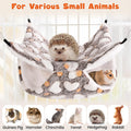 MCEAST 4 Pieces Small Pets Cage Accessories Hanging Hammock Sleeping Bag Tunnel and Bed Hideout Set Warm Sleep Nap Sack 