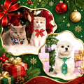 Thinkday 200 Pcs Christmas Dog Bow Ties and Neckties Bulk