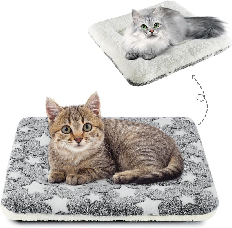 Mora Pets Cat Bed Ultra Soft Dog Crate Pad Star Print 14 x 17.5 inch