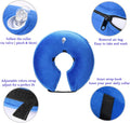 Inflatable Dog Collar, Soft Dog Cone for Dogs After Surgery, Adjustable Blow up Donut E-Collars for Small Medium Large D