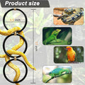 Ball Python Tank Accessory with 1 Pack Snake Climbing Ring for Decor