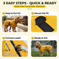 Easy-On PU Dog Raincoat, No Leg Holes