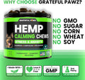 Grateful Pawz Hemp Calming Chews for Dogs - Dog Calming Chews - 170 Anxiety Relief Treats with Hemp Oil - Sleep Aid - Advanced Health Joint Support Supplement - Health & Wellness