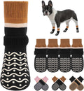 BEAUTYZOO Anti Slip Dog Socks, Dog Shoes for Hot Pavement & Hardwood Floors
