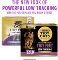 Purina Tidy Cats Performance Plus Tidy Feet Cat Litter, Scented Low Tracking Clumping Multi-Cat Odor Control with Clean Linen Scent, 22 lb. Box