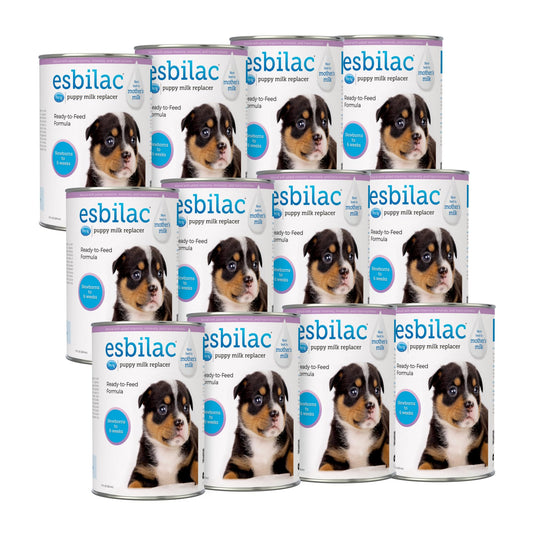 PetAg Esbilac Puppy Milk Replacer Liquid - 11 oz, Pack of 12 - Ready-to-Feed Puppy Formula with Vitamins for Puppies Newborn to 6 Weeks Old - Easy to Digest