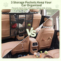 Wrenox Dog Car Barrier, Dog Barrier for SUV, Reinforced Double-Layer Mesh, Adjustable Top & Bottom Straps, 3 Zipper Storage Pockets, Easy to Install, Also Fits Double-Cab Trucks & Select Sedans