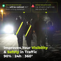 Rechargeable LED Reflective Sash for Night Walking