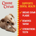 Canine Chews Small Rawhide Twists for Dogs - Pack of 100 5" Beef Flavored Rawhide Sticks for Small Dogs & Puppies - Prot