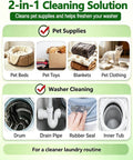 Pet Hair Dissolver for Washing Machine Cleaner-2 Sachets,96.7% Dissolution