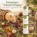 Sukh Hamster Bedding Odor Control - 150G Flowers & Herbs for Small Animals