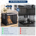 Insulated Dog Crate Cover with Frost-Proof Plush Lining for 36Inch Dog Cage