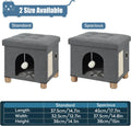 BRIAN & DANY Cat Beds for Indoor Cats,Cat Cave House for Kitten with Scratch Board & Ball,14.5X 12.5X 14.1 inches, Pink