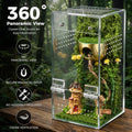 Jumping Spider Enclosure Kit, Vertical Acrylic Terrarium with Magnetic Door