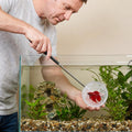 2 Pcs Aquarium Net, Stainless Steel Fish Nets for Aquarium Tiny Fish Tank Net with Extendable Stainless Steel Handle Rou
