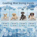 FunFurry Cooling Mat for Dogs，44"X32" Extra Large Pet Pad，Q-Max>0.5 Rapid Cooling Dense Weave Fabric，Washable Kennel Mat with Non-Slip Bottom (Light Grey, XL)