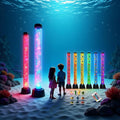 Lightahead Extra Large 4FT LED Sensory Bubble Fake Fish Tube Aquarium Lamp