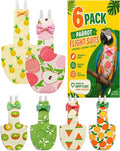 6 Pack Bird Diapers, Reusable Parrot Pigeon Pants, Leakproof Poop Control Suit for Cockatiel Conure Macaw Parakeet Budgi