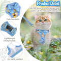 Cat Harness and Leash Escape Proof for Walking, Adjustable Soft Kitten Harness with Reflective Straps Step in Cat Vest H