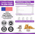 Cat Multivitamin Chews - Cat Vitamins and Supplements - Taurine & Lysine for Cats - Omega-3, Glucosamine, Cranberry - Skin & Coat, Hip & Joint Support - Immune Health, Skin, Heart, Digestion