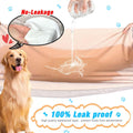 Dog Bed Covers Replacement Washable 100% Waterproof Dog Bed Sheets, Soft & Noiseless Pet Bed Cover 2 Pack 44" x 35" Beig
