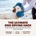 Dog Gone Smart The Dirty Dog Shammy Bath Towel - Pacific Blue, 31×13 in