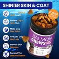 Omega 3 Skin and Coat Supplement for Dogs 200 Chews Dog Fish Oil Supplements with EPA & DHA Fatty Acids Dry Skin Relief for Dogs Shedding Allergy Itching Promotes Heart Hip Joint Health Chicken Flavor