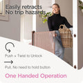 Perma Child Safety Retractable Baby Gate - Mesh Dog & Pet Gate for Stairs