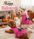 Dog Halloween Costumes Tulle Dress for Small Medium Large Dogs Girls Boys with Bow Hair Ties Spooky Halloween Pet Clothe