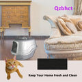 Qzbhct 10 Pack Activated Carbon Filters for Nature's Miracle Oval Hooded Flip Top Cat Litter Box, 8 Inch x 3 Inch Trimmable Pads