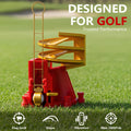 Golf Ball Dispenser, Golf Ball Launcher Pro, No Funnel Included(Gold+Red)